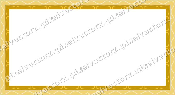 Decorative picture frame border in dark blue and amber with wave band