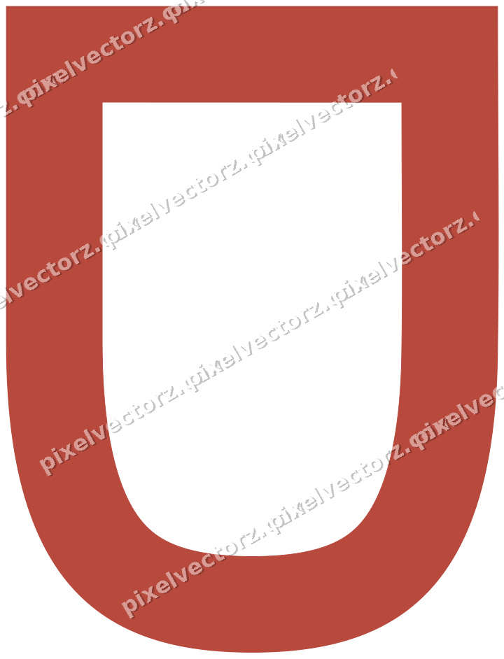 Decorative line art frame in dark red and dark green with shield
