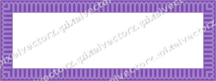 Decorative picture frame border in purple and blue with arcade frieze