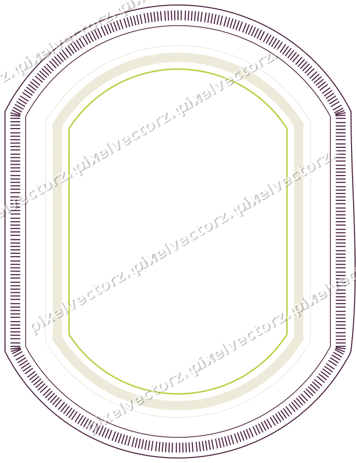 Decorative line art frame in dark magenta and lime with label plaque