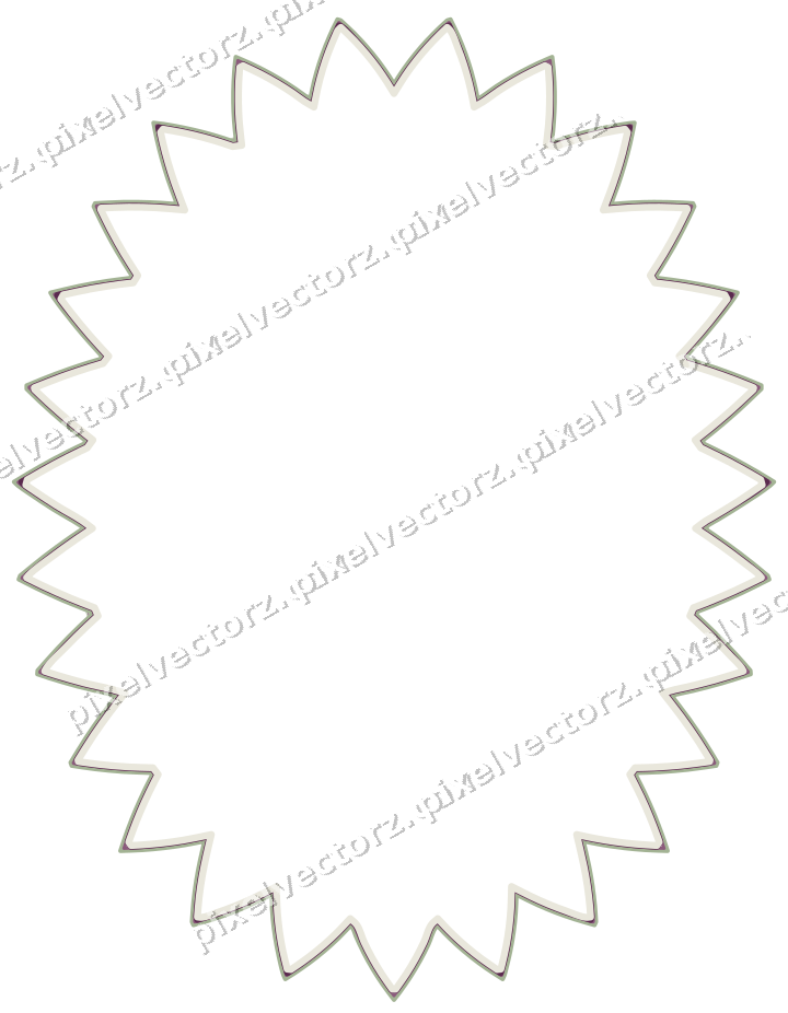 Decorative line art frame in dark magenta and lime with oval
