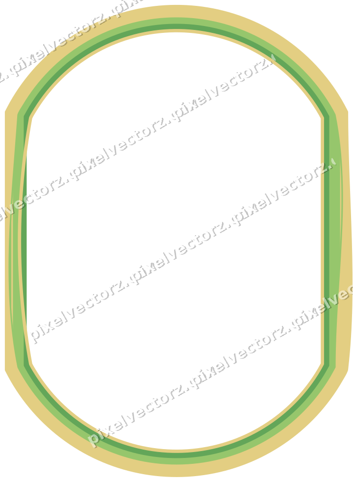 Decorative line art frame in lime and yellow with label plaque
