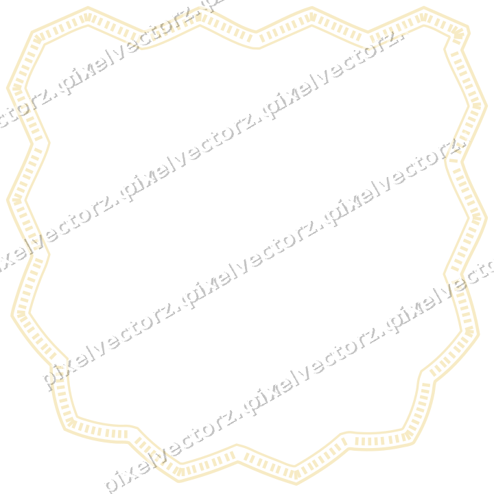 Decorative line art frame in dark blue and amber with shield