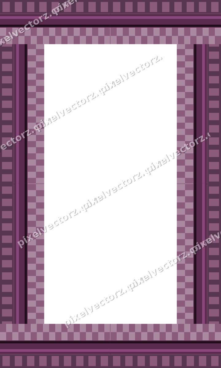 Decorative picture frame border in dark magenta and lime with dentil