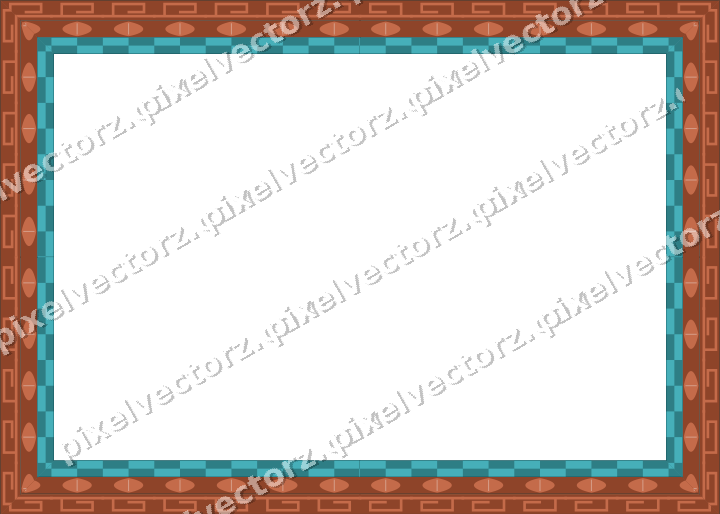 Decorative picture frame border in dark teal with leaf moulding