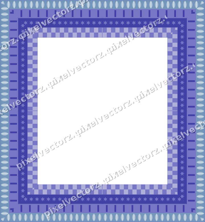 Decorative picture frame border in purple and blue with leaf moulding