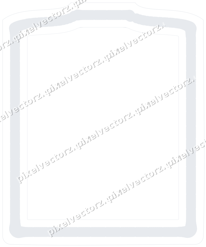 Decorative line art frame in dark blue and white with label plaque