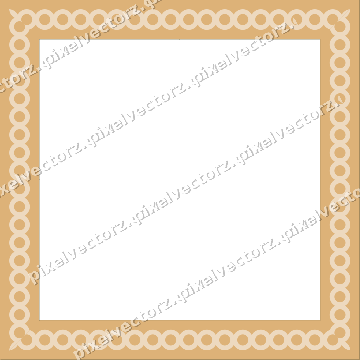 Decorative picture frame border in dark green with ring chain