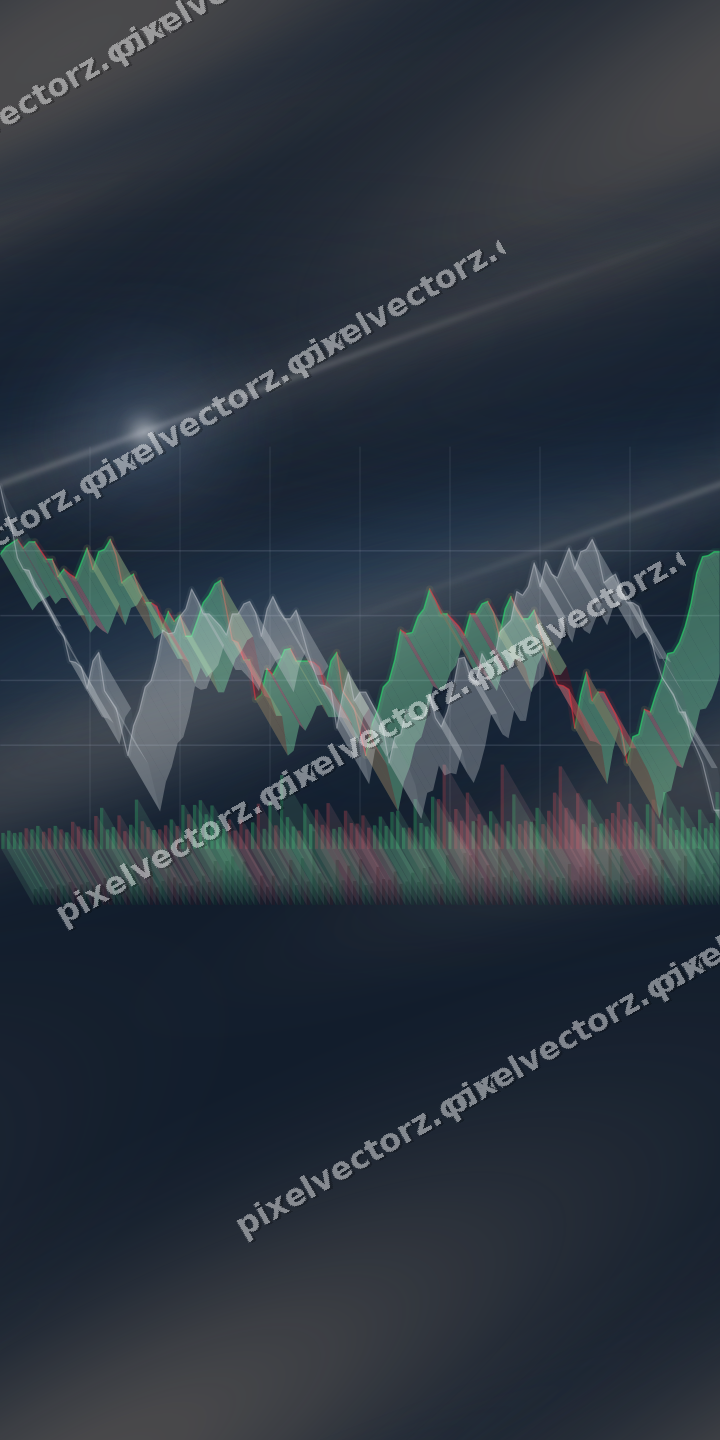Nahtloser Neon Diagramm Hintergrund in Dunkelblau und Orange