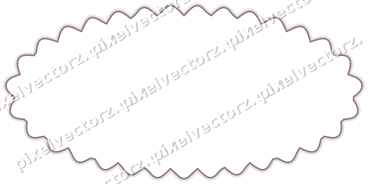 Decorative line art frame in dark magenta and lime with oval