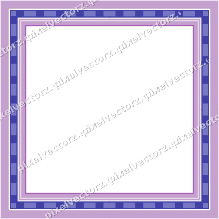 Decorative picture frame border in purple and blue with dentil