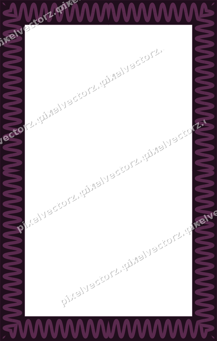 Decorative picture frame border in dark magenta with wave band