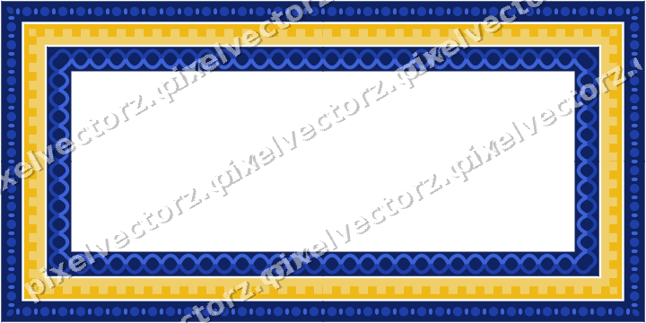 Decorative picture frame border in amber and blue with bead and reel