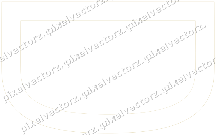 Decorative line art frame in dark pink and red with shield