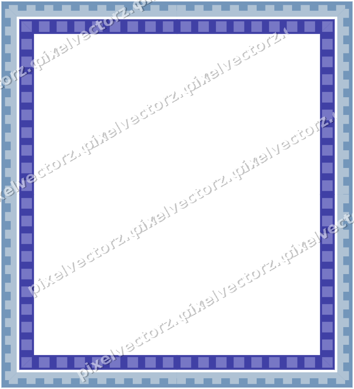 Decorative picture frame border in purple and blue with step band
