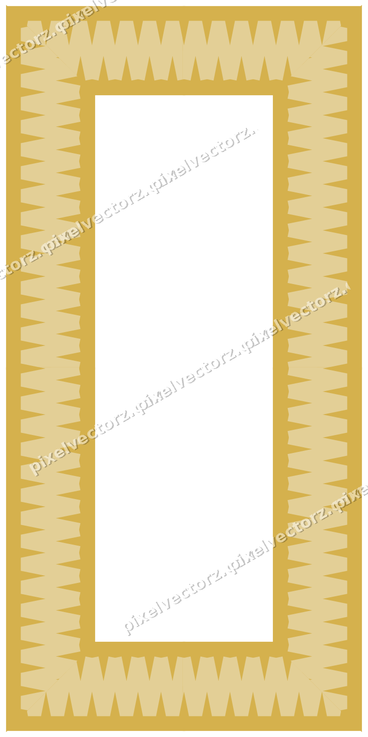 Decorative picture frame border in red and orange with zigzag