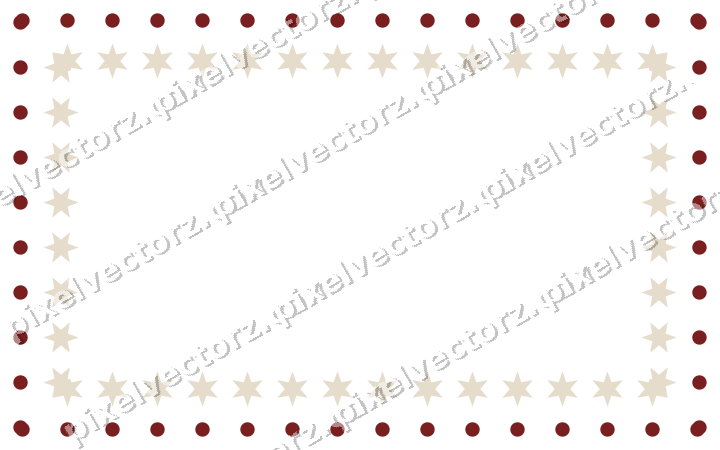 Decorative picture frame border in dark red with dot row