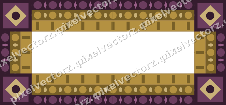 Decorative picture frame border in dark magenta with bead and reel