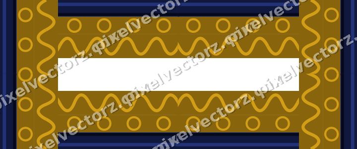 Decorative picture frame border in amber and blue with ring chain