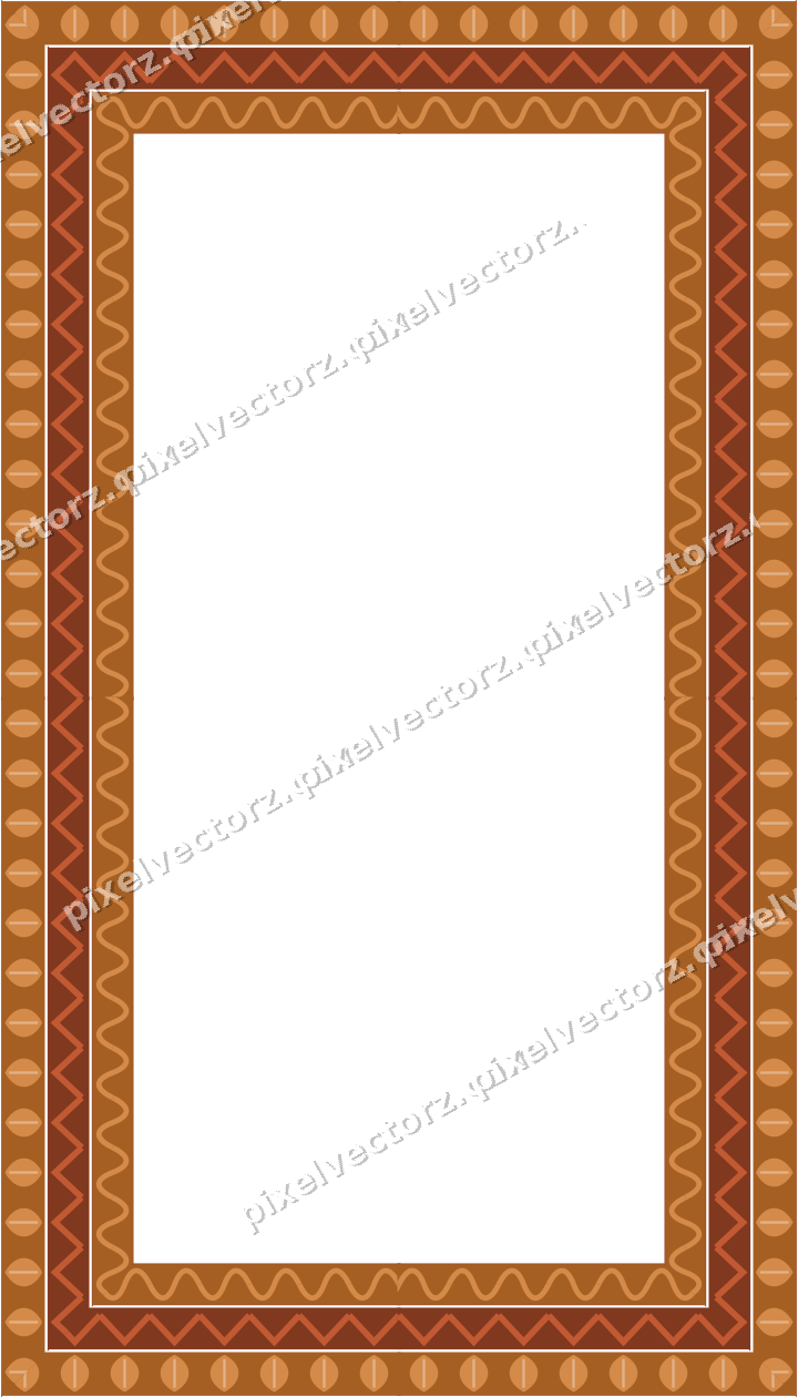 Decorative picture frame border in orange and amber with zigzag