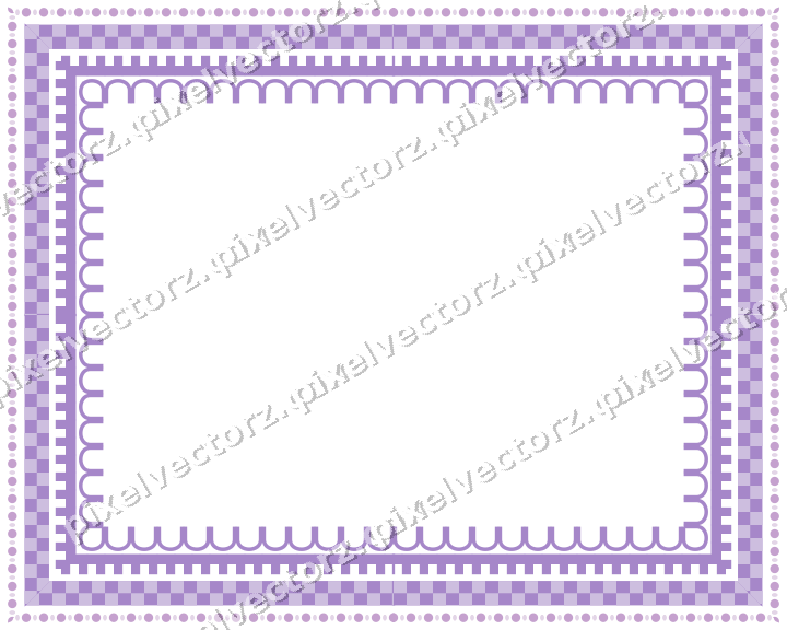 Decorative picture frame border in purple and blue with bead and reel