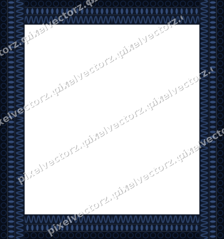 Decorative picture frame border in dark blue with leaf moulding