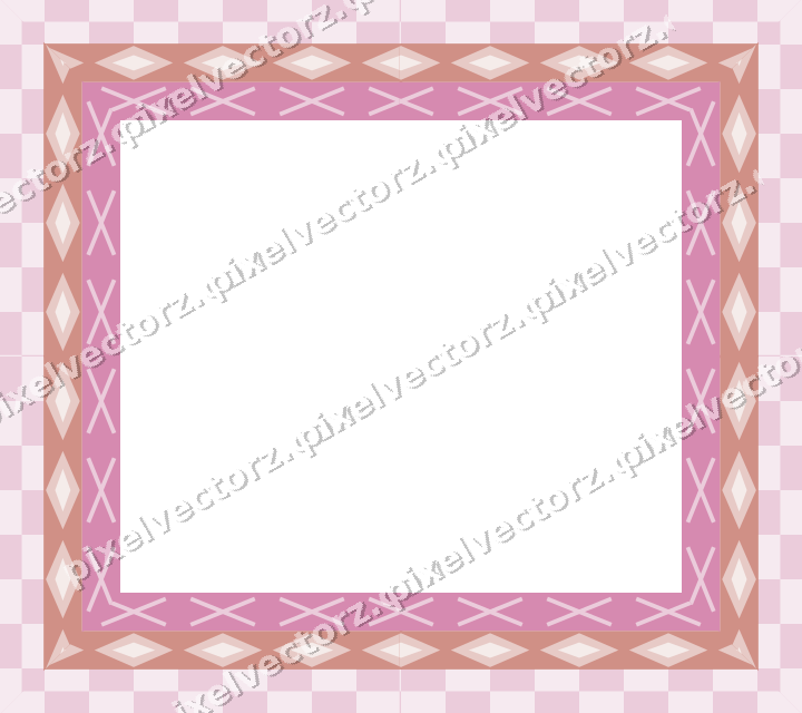 Decorative picture frame border in pale pink with diamond band