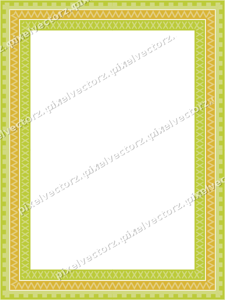 Decorative picture frame border in lime and yellow with zigzag