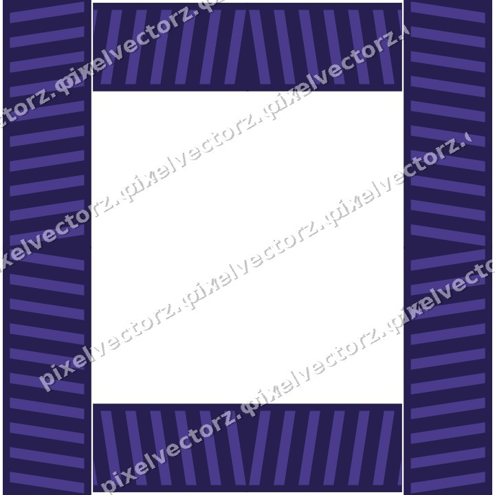Decorative picture frame border in orange and blue with diagonal band