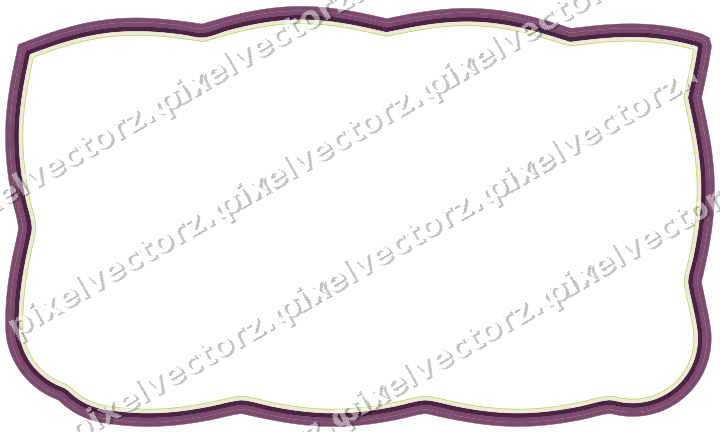 Decorative line art frame in dark magenta and lime with label plaque