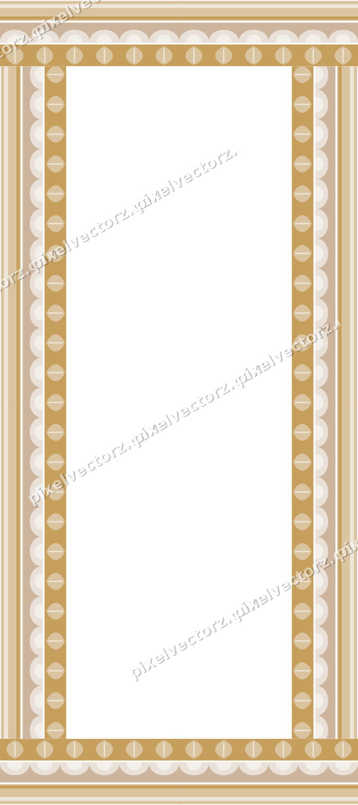 Decorative picture frame border in amber with scale band