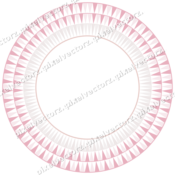 Decorative line art frame in pale pink and pale red with oval