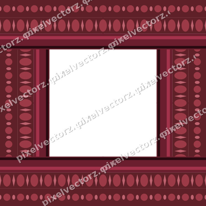 Decorative picture frame border in dark pink and red with egg and dart