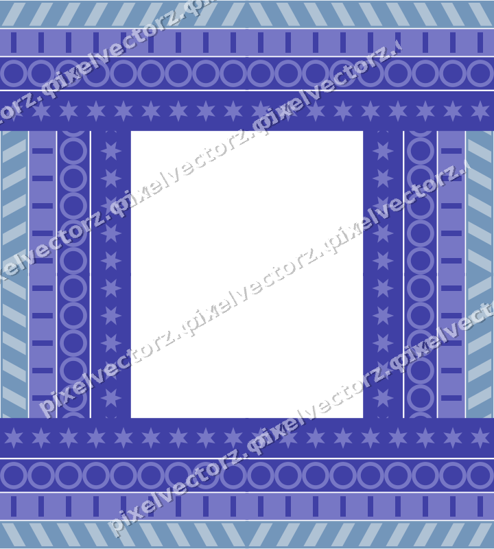 Decorative picture frame border in purple and blue with diagonal band