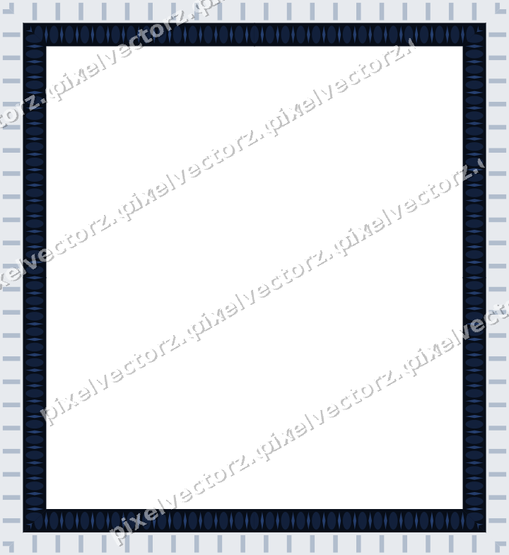 Decorative picture frame border in dark blue with egg and dart