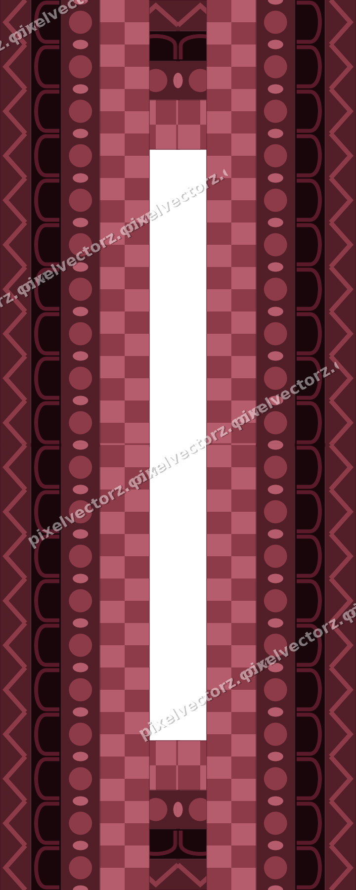 Decorative picture frame border in dark pink and amber with zigzag