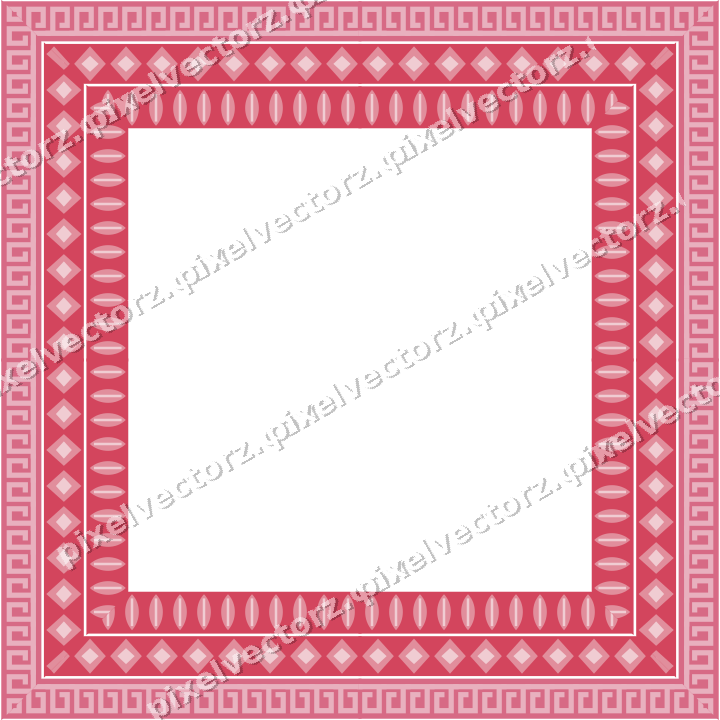 Decorative picture frame border in pale pink with greek key