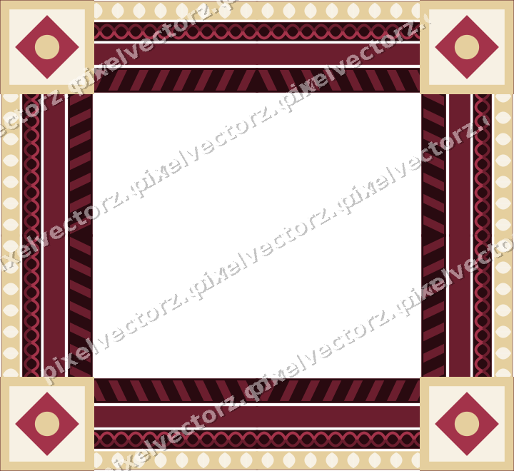 Decorative picture frame border in dark pink and red with guilloche