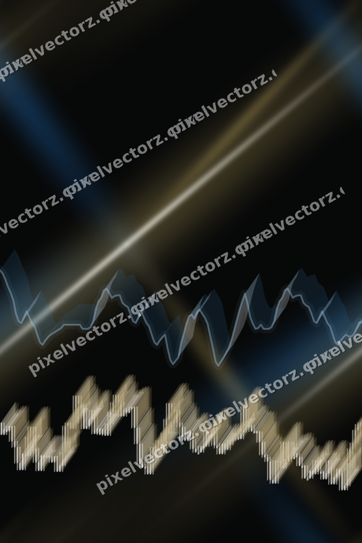 Nahtloser Neon Diagramm Hintergrund in Blau und Bernstein