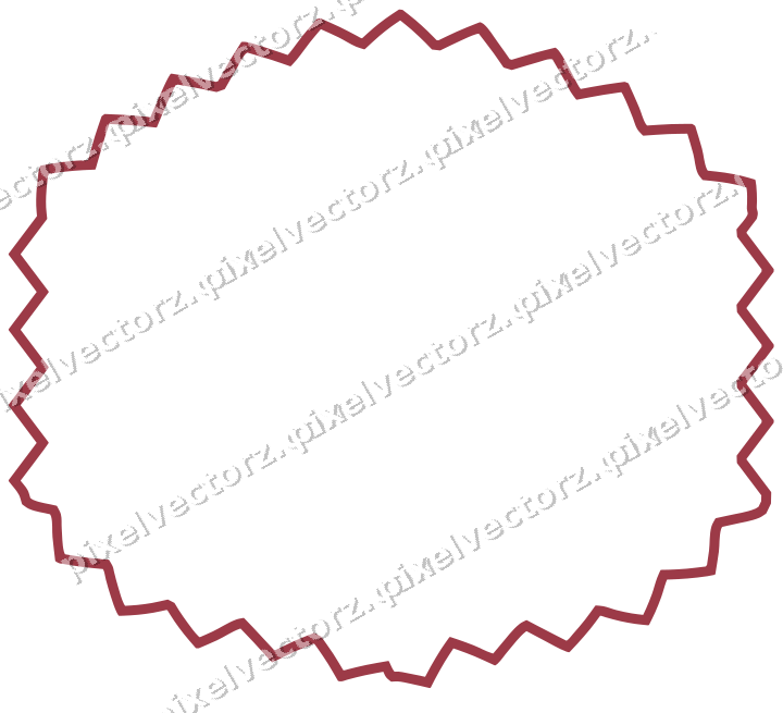 Decorative line art frame in dark pink and red with label plaque