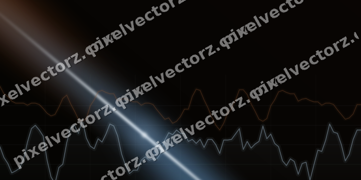 Leuchtender Neon Diagramm Hintergrund in Blau und Orange