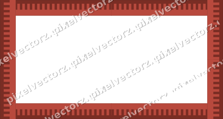 Decorative picture frame border in dark red with step band