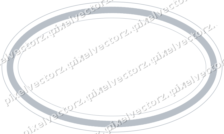 Decorative line art frame in dark blue and white with oval