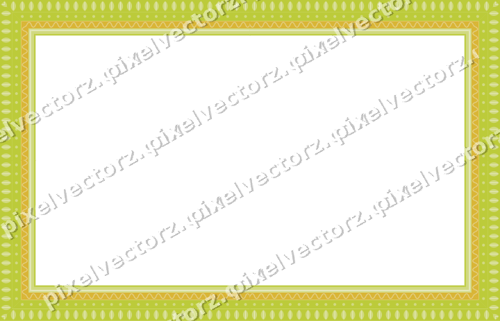 Decorative picture frame border in lime and yellow with wave band