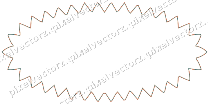 Decorative line art frame in dark teal and orange with oval
