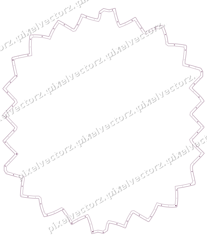 Decorative line art frame in dark magenta and lime with label plaque