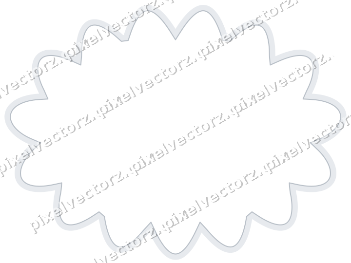 Decorative line art frame in dark blue and white with oval