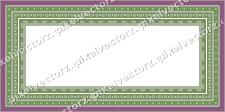Decorative picture frame border in dark magenta and lime with dot row