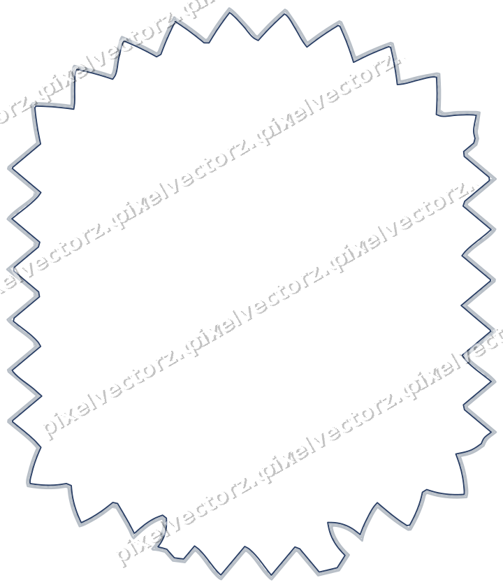 Decorative line art frame in dark blue and white with label plaque