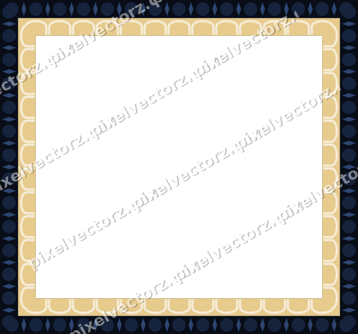 Decorative picture frame border in dark blue with egg and dart